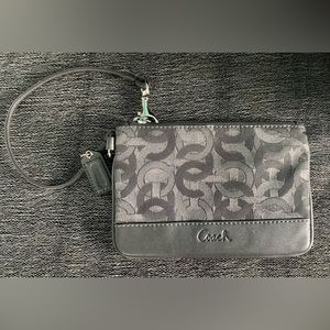 Gray/Silver Coach Wristlet